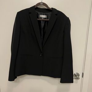 Kasper black blazer one button size 16